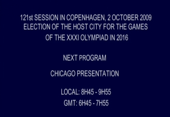 Next program: Chicago Presentation